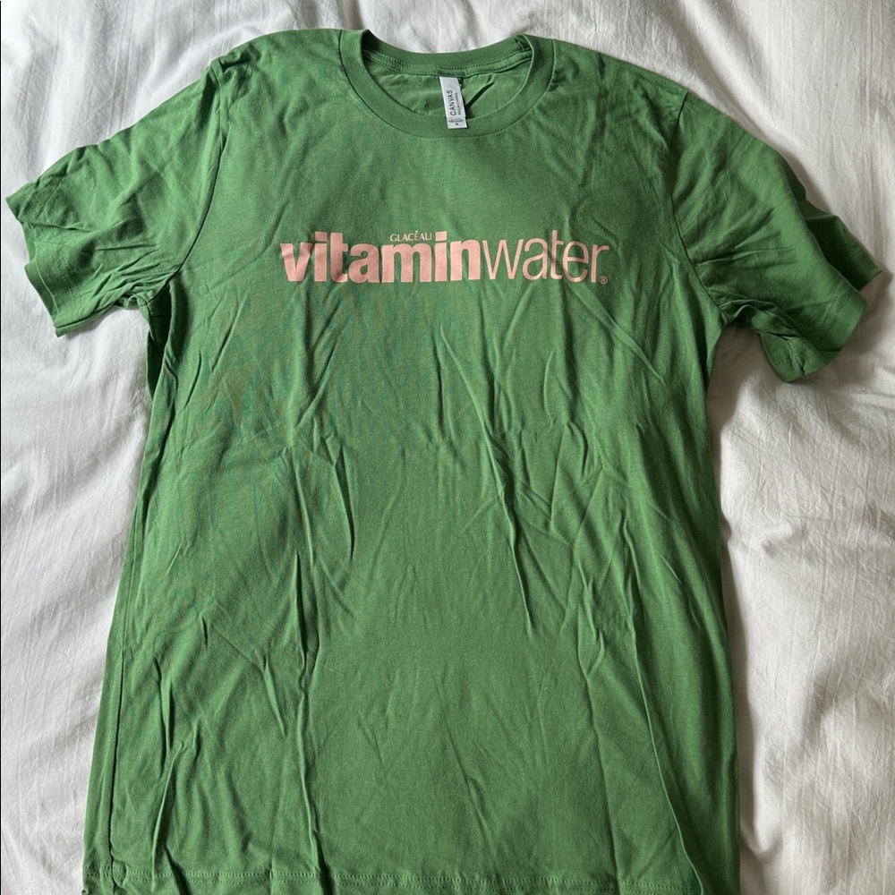 Bella Canvas Green T-Shirt. Vitamin water